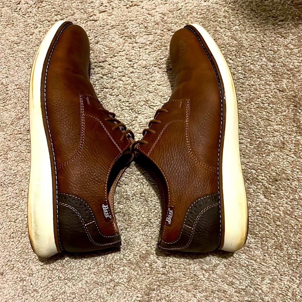 Bass Men Leather synthetic shoes  Brown size 9.5